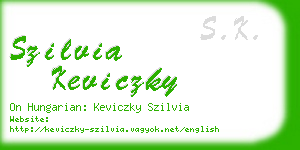 szilvia keviczky business card